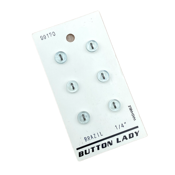1/4" Clear Blue | Plastic Buttons