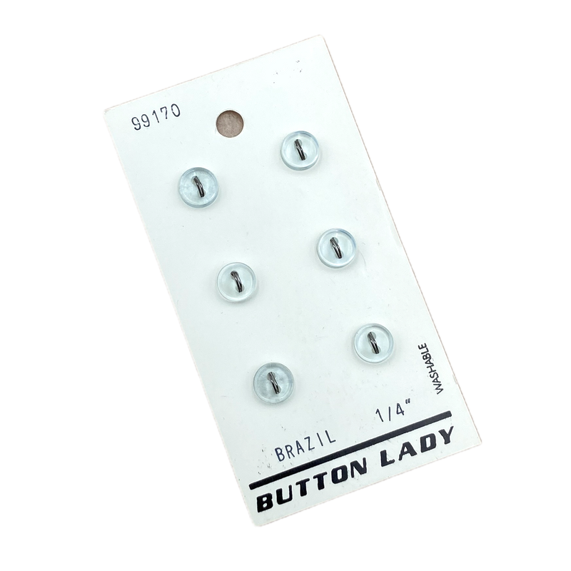 1/4" Clear Blue | Plastic Buttons