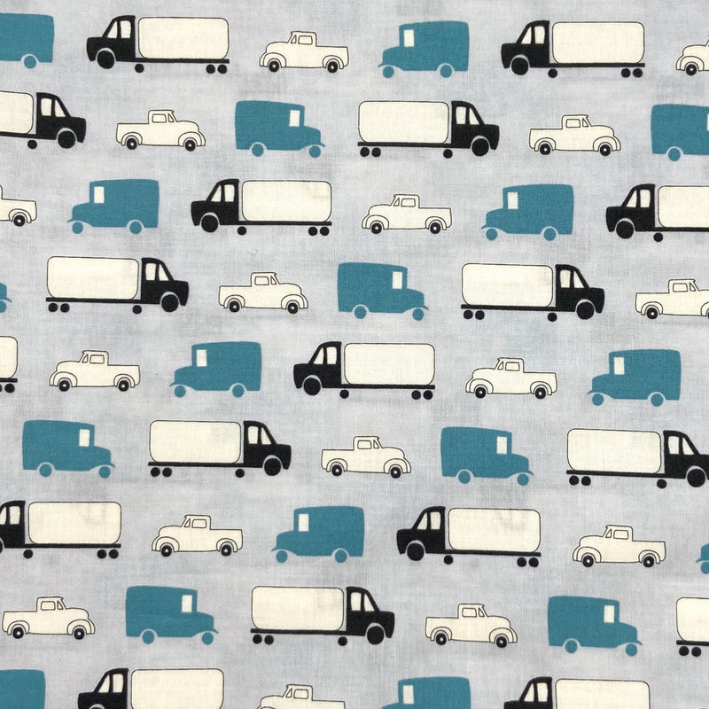 Trucks Sky | Mighty Machines | Quilting Cotton