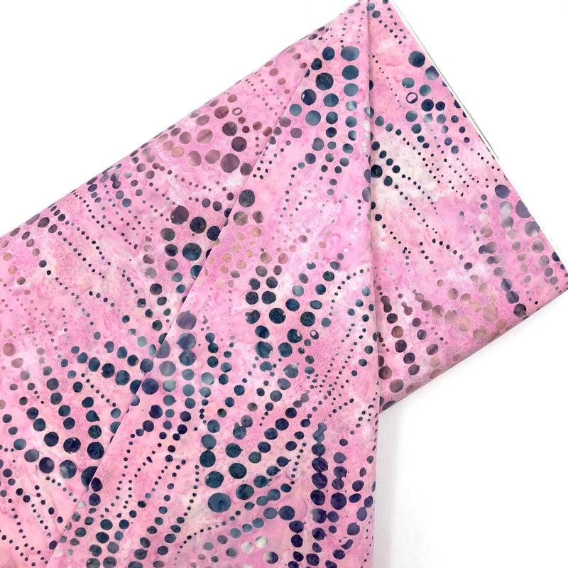 Bubbly Pink/Gray | Bali Sunflower Daze | Quilting Cotton