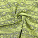 Peridot | Metallic Rayon Blend Lace | Sheer Fabric