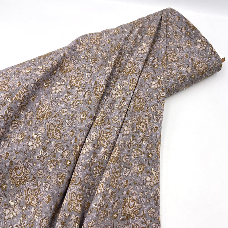 Gray Paisley | Sunset Studio | Crinkle Rayon