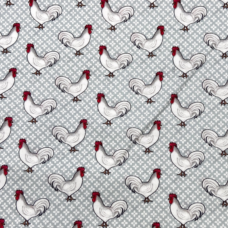 Rooster Gray | Spring Hill Farm | Quilting Cotton