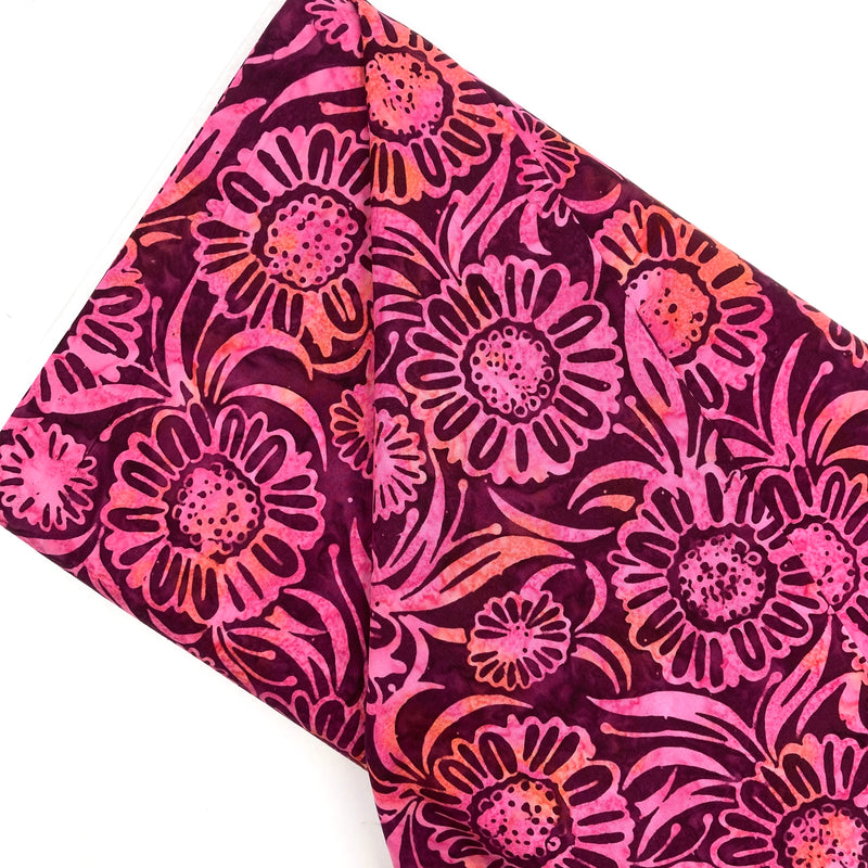 Magenta Floral | Moda Aloha Batiks | Quilting Cotton