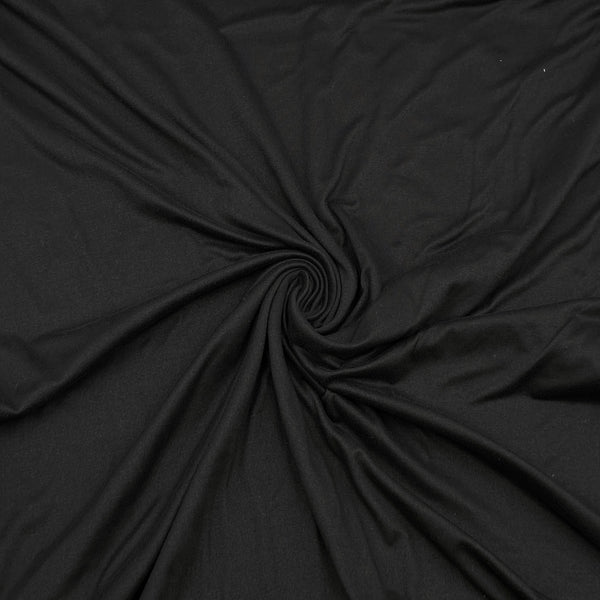 Jet Black | Polyester Stretch Knit