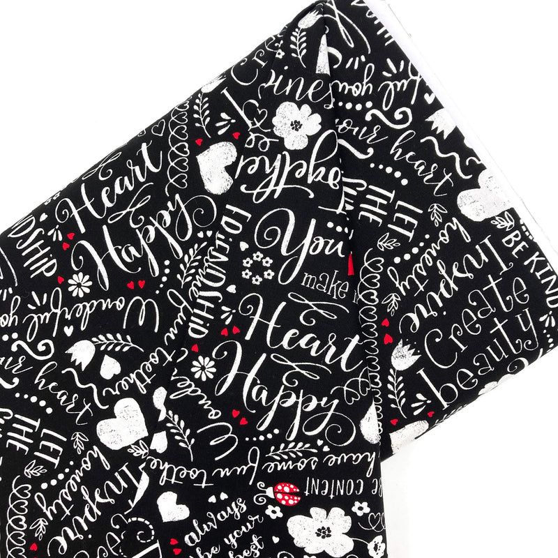 Chalkboard Love Notes | Timeless Treasures Gail | Quilting Cotton
