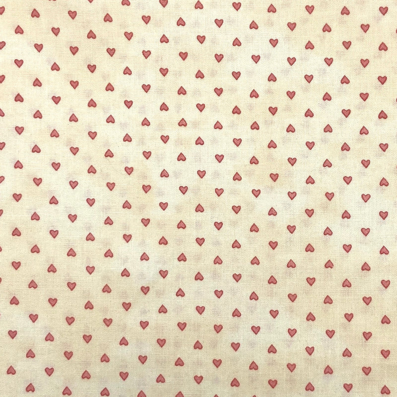 Hearts Cream | Readerville | Quilting Cotton