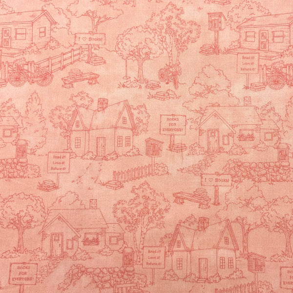 Little Librarian Pink | Readerville | Quilting Cotton