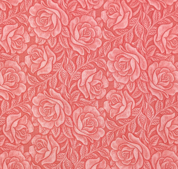 Rose Floral Pink | Leather Lace and Amazing Grace | Quilting Cotton