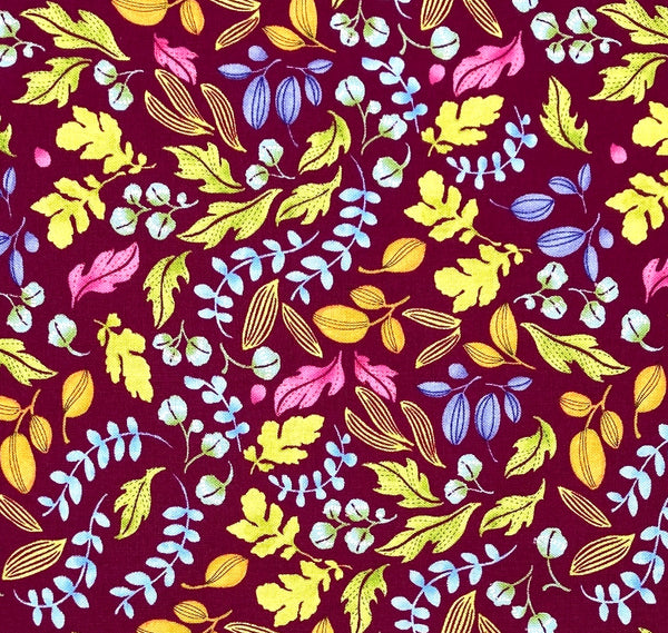 Leafy World Berry | Wild Blossoms | Quilting Cotton