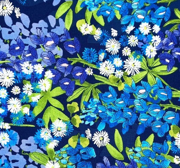 Flower Profusion Navy | Wild Blossoms | Quilting Cotton