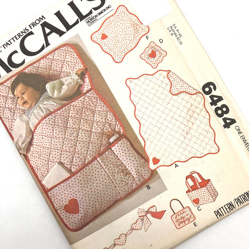 McCall's 6484 | Baby Accessories With Blue Transfer For Embroidery | One Size