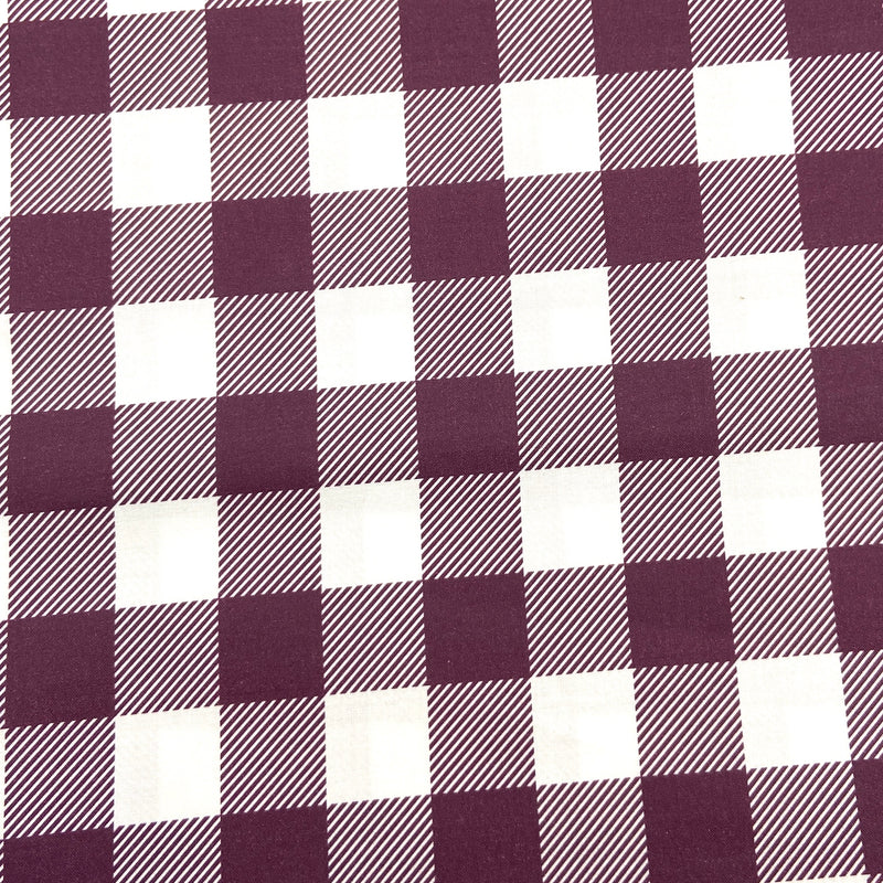 Mulberry | Buffalo Check | Quilting Cotton