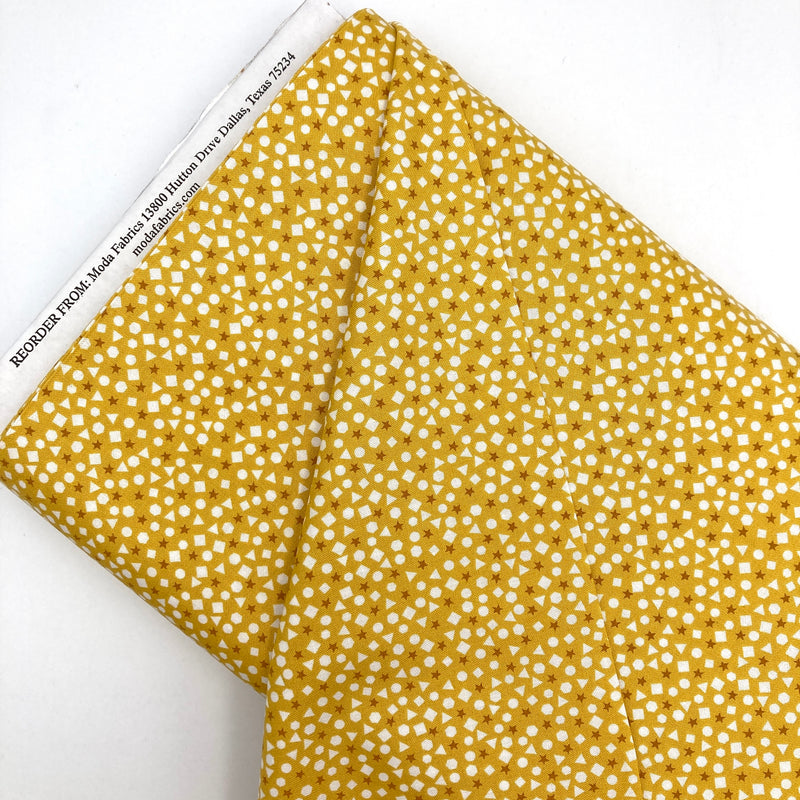 Small Shapes Yellow | ABC XYZ | Quilting Cotton