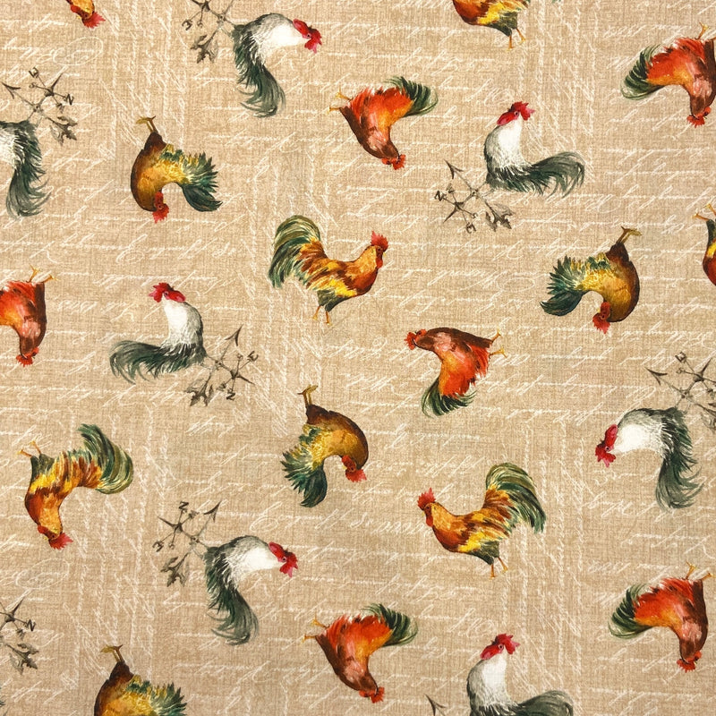 Rustic Roosters | Michael Miller | Quilting Cotton