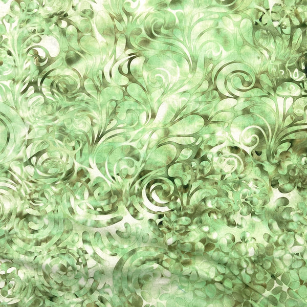 Lime Swirl | Effervescence | Quilting Cotton