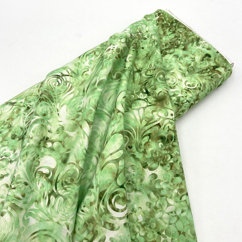 Lime Swirl | Effervescence | Quilting Cotton