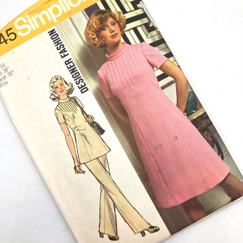 Simplicity 5345 | Adults' Dress or Tunic and Pants | Size 16 Bust 36" Waist 30"