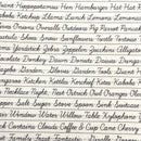 Penmanship Cream | Hungry Animal Alphabet | Quilting Cotton