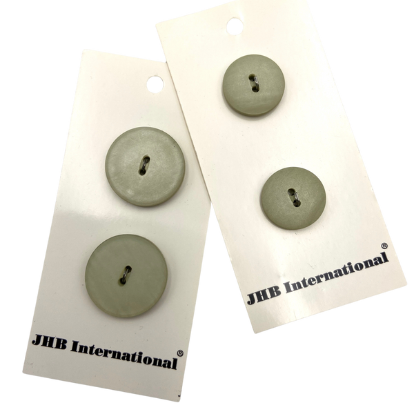 3/4" or 7/8" Sage Smoke | Plastic Buttons | Set of 2