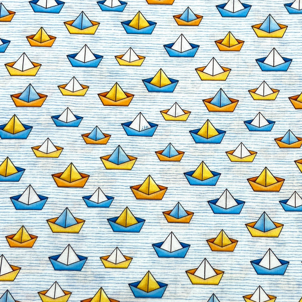 Sailboats Blue | Quackers | Quilting Cotton