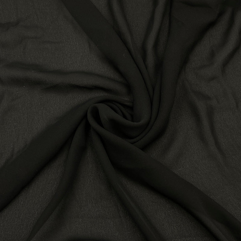 black chiffon fabric