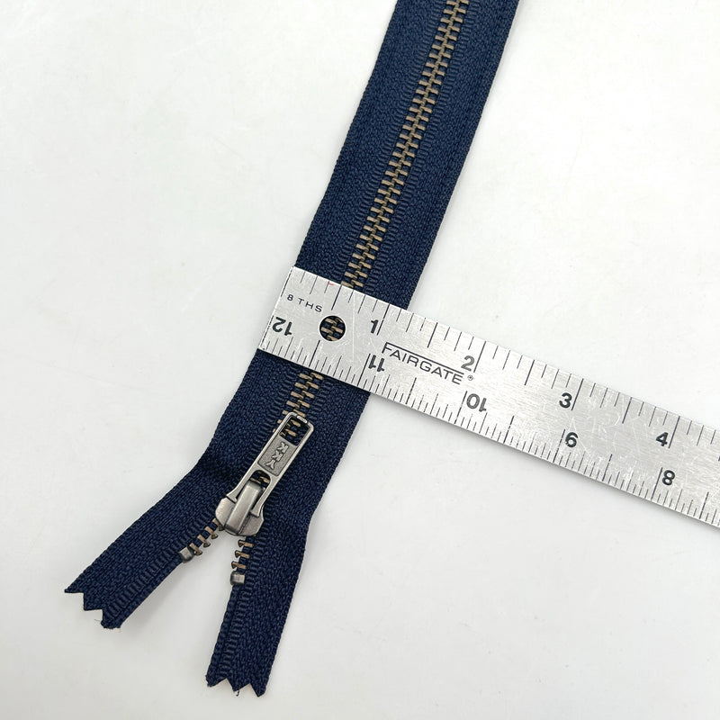 Heavy Duty Navy | NON-Separating Metal Zipper | Choose Your Size