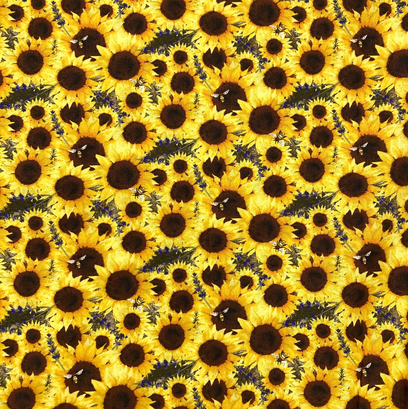 Sunflowers and Bees | Locally Grown | Quilting Cotton