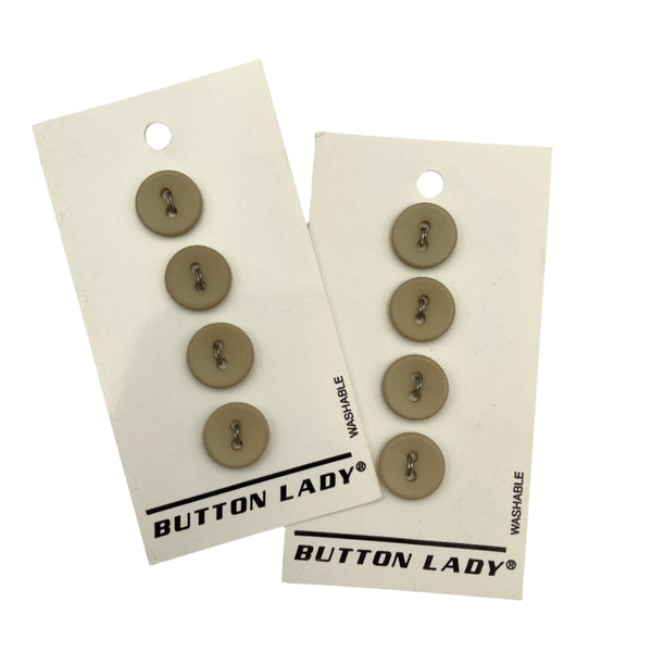 1/2" Flat White | Plastic Buttons | Set of 4