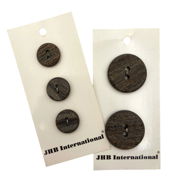 5/8" or 1" Walnut | Plastic Buttons | Choose Your Size