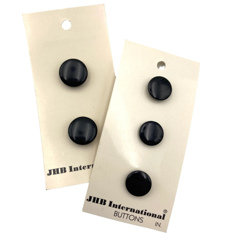 1/2" or 5/8" Onyx | Plastic Buttons | Choose Your Size