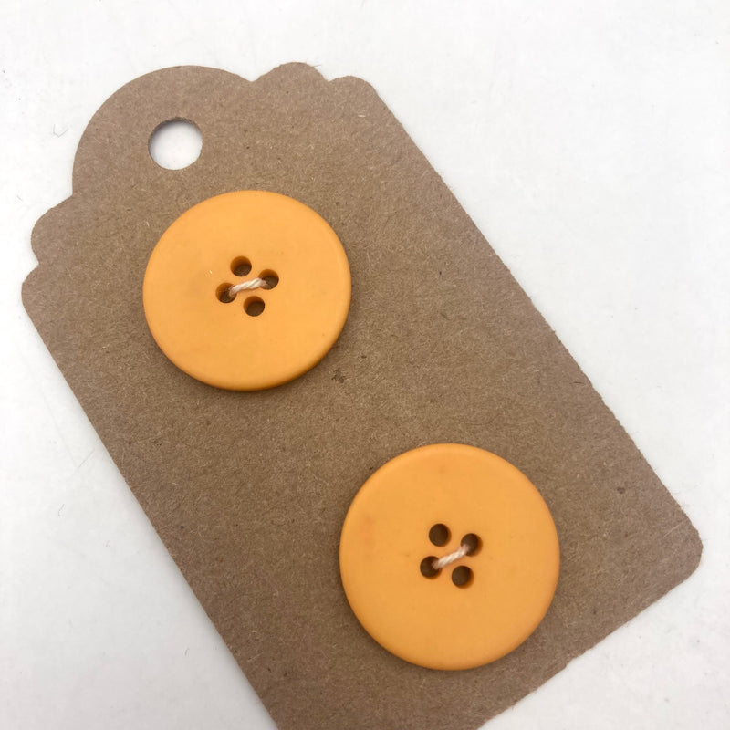 7/8" Orange Cream | Set of 2 | Plastic Buttons
