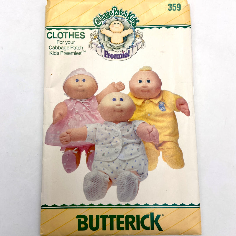 Butterick 359 | Cabbage Patch Preemies Clothes
