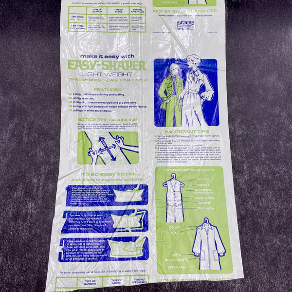 Easy Shaper | Black | Fusible Interfacing for Lightweight Fabrics