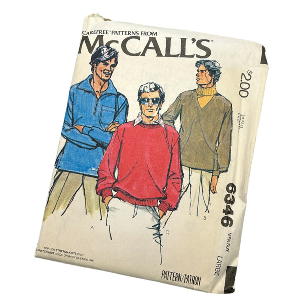 McCall's 6346 | Adult Stretch Knit Tops | Size Large