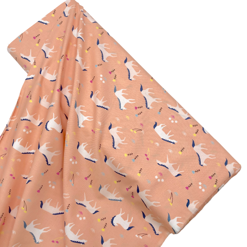 Horses Peach | Meander | Quilting Cotton