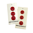 5/8" or 3/4" Lipstick Red | Plastic Buttons | Choose Your Size