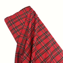 Poinsettia Plaid | Metallic Plaid Shirting
