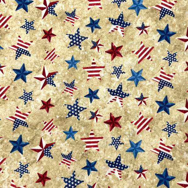 Antique Stars Ecru | Stars and Stripes | Quilting Cotton