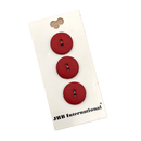3/4" Matte Red | Plastic Buttons | Set of 2