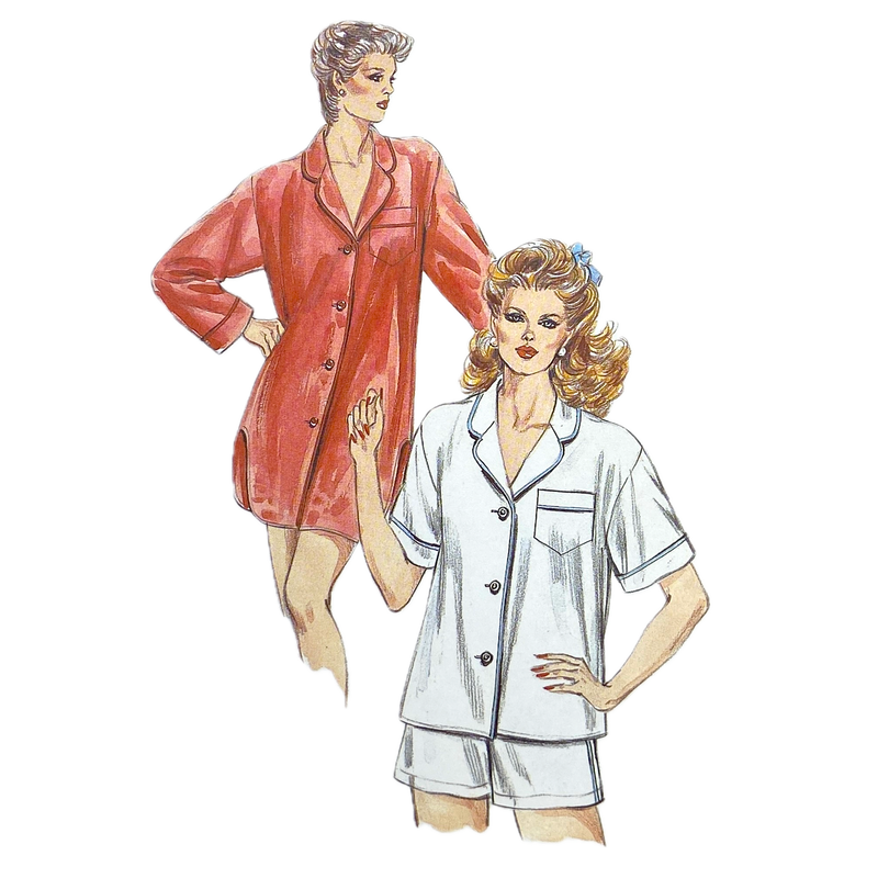 Kwik Sew 1483  | Adult Nightshirt & Pajamas | Size XS - L