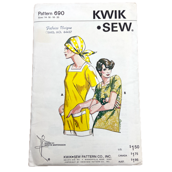 Kwik Sew 690 | Shirt with Square Neckline | Size 14-20