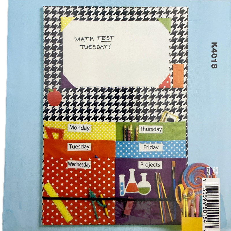 Kwik Sew K4018  | School Work Organizer