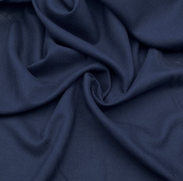 Navy | Linen Look Poly/Rayon