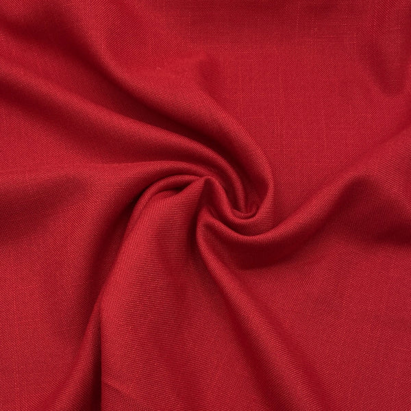Red | Linen Look Poly/Rayon