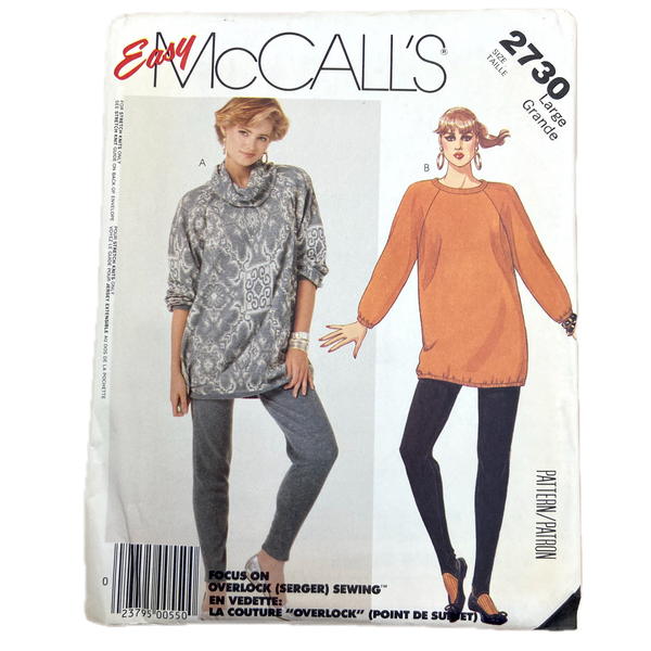 McCall's 2730 | Adult Top & Pants - For Stretch Knits Only | Size 18-20