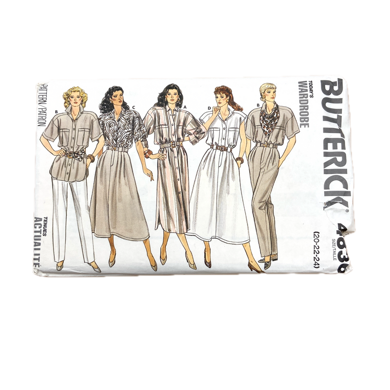 Butterick 4836 | Adult Dress, Top Skirt and Pants | Size 20-24