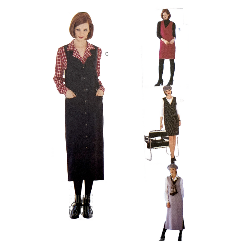 McCall's 7878 | Adult Jumper in Two Lengths and Blouse | Size 20-24