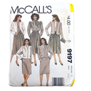 McCall's 9197 | Adult Jacket, Blouse, Skirt and Scarf | Size 10