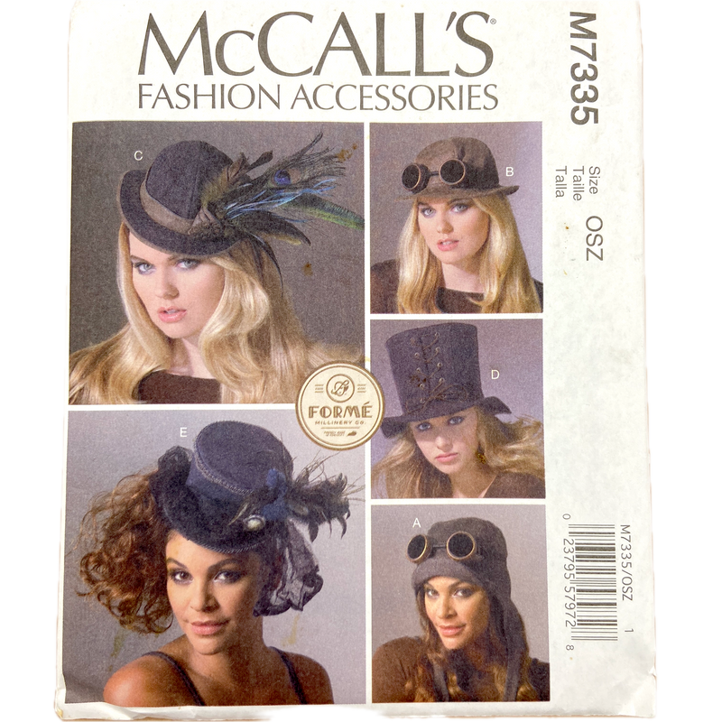 McCall's M7335 | Adult Costume Hats | One Size